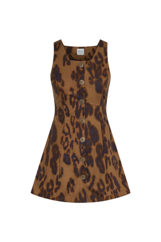 Misa Alyse Dress, Cocoa Leopard