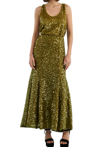 Hunter Bell Lindsey Skirt, Moss Sequin