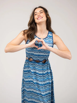 Beau & Ro Lina Dress, Wave Blue