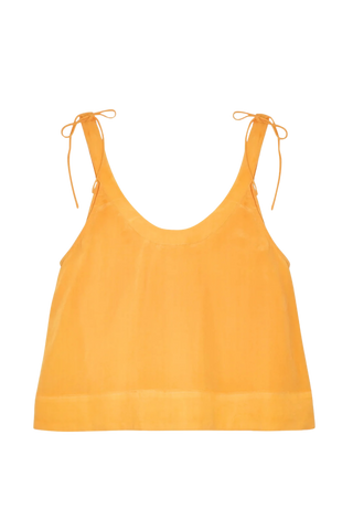 Mirth Siena Silk Tank, Marigold