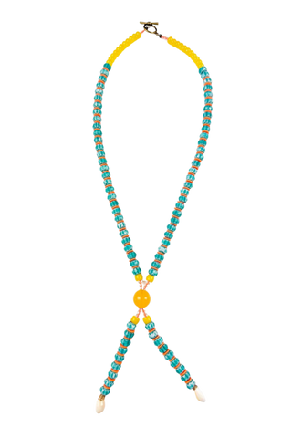 Twine & Twig Lariat Necklace, Aqua