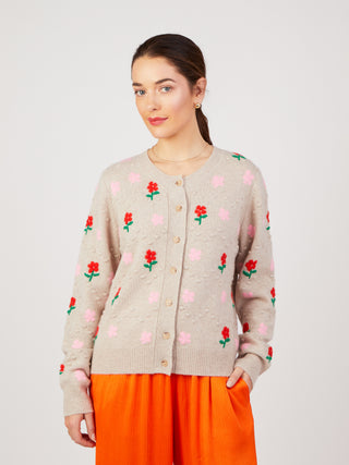 Cocoa Cashmere Freya Cardigan, Sand