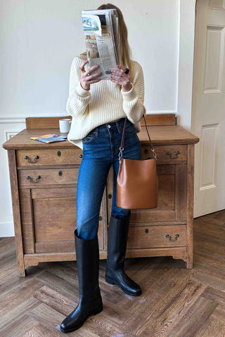 Emerson Fry Atelier Equestrian Boot, Black Leather