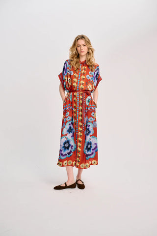 Carolina K Valerie Kaftan, Antique Floral Orange