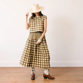 Sunshine Tienda Colette Skirt, Painted Gingham
