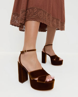 Loeffler Randall Loretta Platform Sandal, Dark Brown