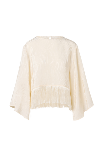 Roame. Vali Jacquard Top, Ivory