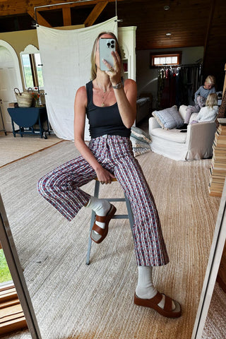 Emerson Fry Everyday Pant, Vintage Floral Stripe Organic