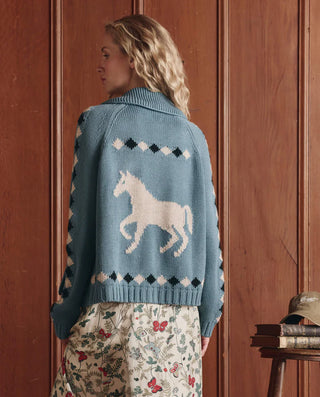 The Great The Stable Lodge Cardigan, Blue Bell