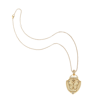 Jane Win Classic Rolo Necklace, Free Shield