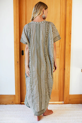 Emerson Fry Emerson Caftan, Moss Stripe Organic