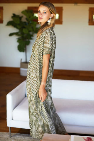 Emerson Fry Emerson Caftan, Moss Stripe Organic
