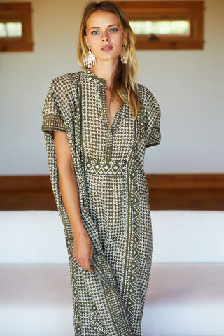Emerson Fry Emerson Caftan, Moss Stripe Organic