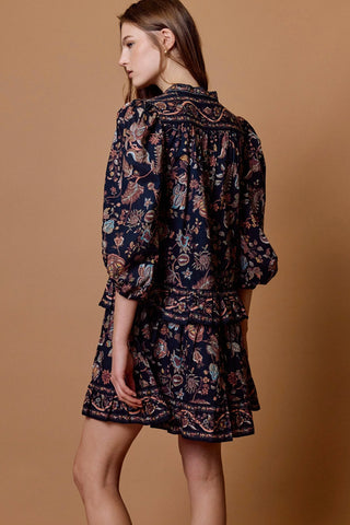 Cleobella Emily Mini Dress, Bois Print