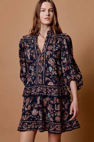 Cleobella Emily Mini Dress, Bois Print