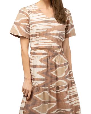 Beau & Ro Abby Top, Brown Ikat
