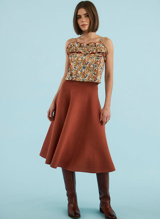 TS Hunter Bell Joan Skirt, Rust