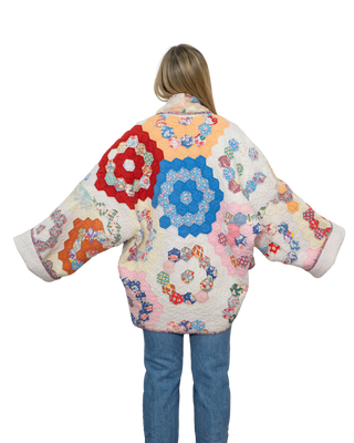 Shappy Coat, Scrappy Grandmother's Flower Garden
