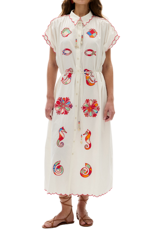 Carolina K Valerie Dress, Off White