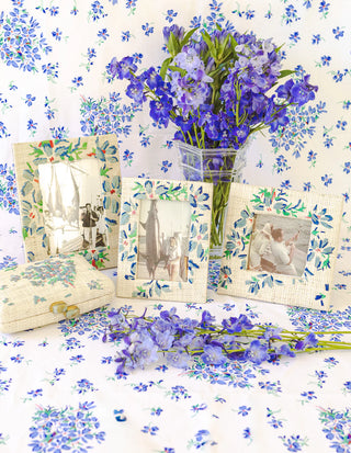 D. Porthault x Pamela Munson 5x7 Frame, Violettes