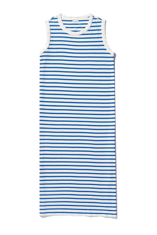 Kule The Tank Dress, White Royal Blue