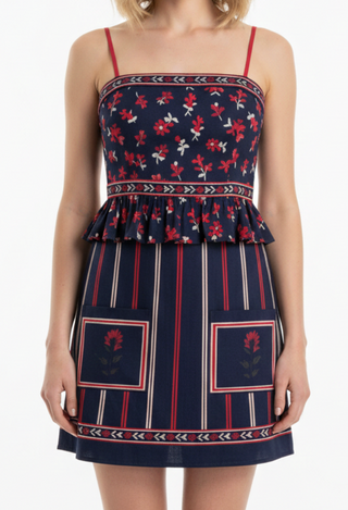 Anna Cate Grace Dress, Navy Amora