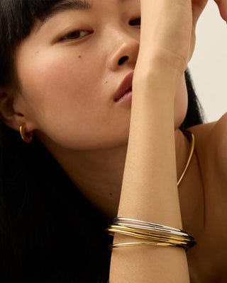 Jenny Bird Dane Bangle Set, Two Tone
