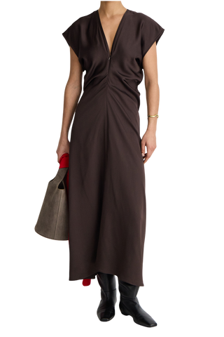 Apiece Apart Monde Drape Bias Maxi, Black Coffee