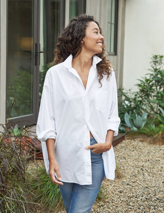 Frank & Eileen Shirley Oversized Button-Up Shirt, White