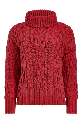 Livro Cable Knit Turtleneck, Spice