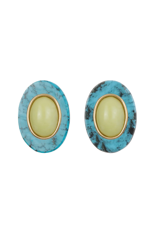 Jennifer Behr x Julia Berolzheimer Anson Earrings, Turquoise Multi