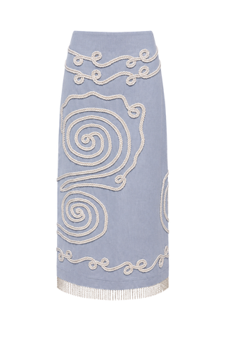 Anna Cate Dillon Skirt, Light Blue