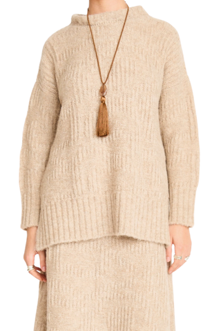 Mirth Salida Pullover Sweater, Wheatfield