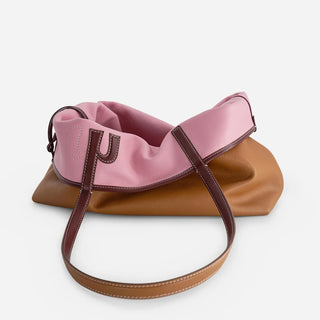 Mlouye M Tote, Tan & Pink