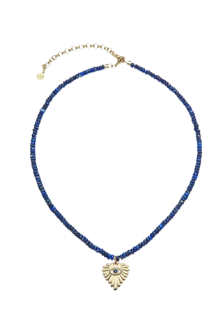 Jane Win Protect Eye on Your Heart Beaded Necklace