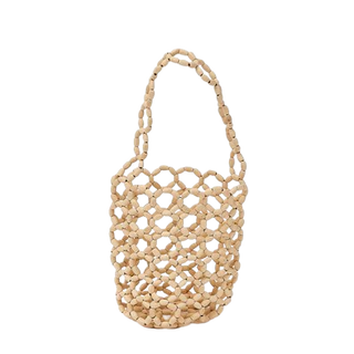 Hat Attack Isla Beaded Mini Bag, Natural