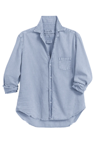 Frank & Eileen Relaxed Button-Up Shirt, Pool Water Blue
