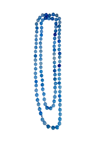 The Liv Beaded Layering Necklace, Sea Glass Blue