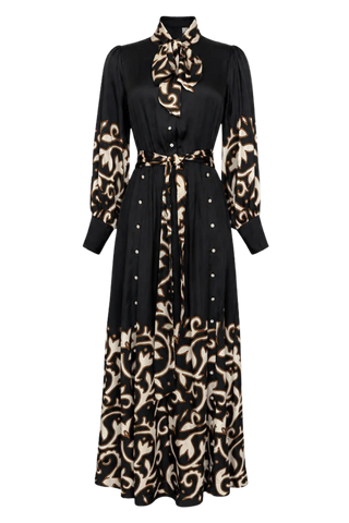 Carolina K Elisetta Dress, Autumn Vine Black