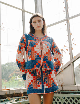 Love the Label Louise Skirt, Blue Multi