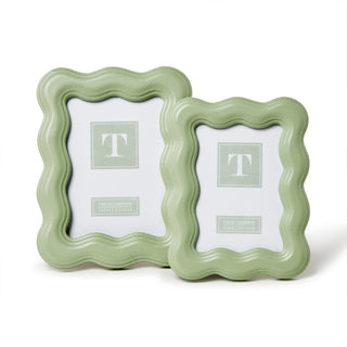 Wavy Wood 4x6 Photo Frame, Green