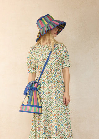 Lorna Murray x Kathy Hilton Luxe Capri Hat, Resort Party Ultramarine