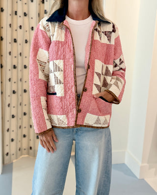 Barn Coat, Pink Old Maid's Puzzle