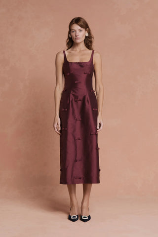 Lovaan Camilla Dress, Plum