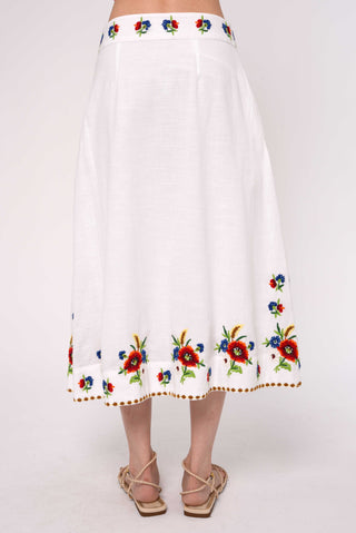 Love the Label Berri Midi Skirt, May Morris Embroidery