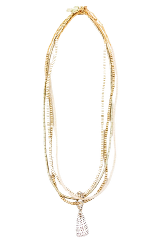 Twine & Twig Layer Necklace Set, Neutral Shell