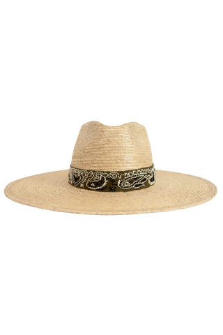 Sunshine Tienda Palm Hat, Olive Bandana