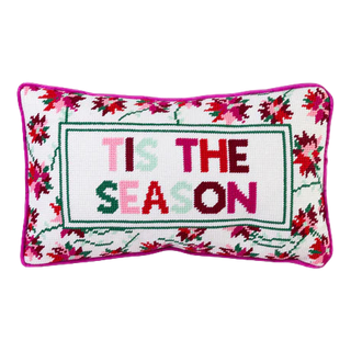 Furbish Studio Needlepoint Pillow, Tis the Season