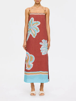 Kivari Enzo Midi Dress, Maroon