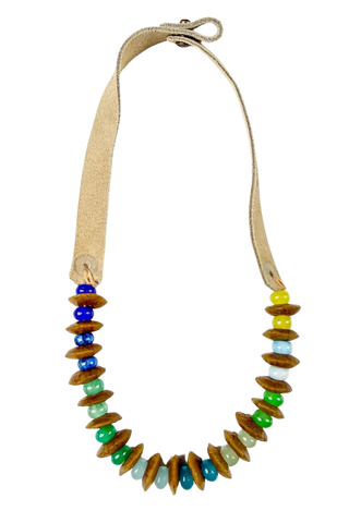 Twine & Twig Slim Choker Necklace, Lagoon